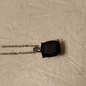 Onyx simulant charm necklace